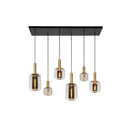 Lucide JOANET - Suspension - 6xE27 - Fumé