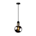 Lucide JULIUS - Pendant lamp - Ø 20 cm - 1xE27 - Smoked