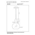 Lucide JULIUS - Pendant lamp - Ø 20 cm - 1xE27 - Smoked