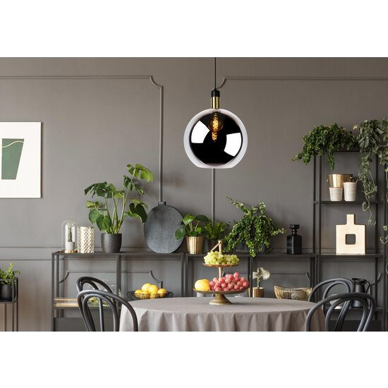 Lucide JULIUS - Lámpara colgante - Ø 40 cm - 1xE27 - Fumé