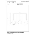 Lucide JULIUS - Pendant lamp - 3xE27 - Smoked