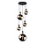Lucide JULIUS - Pendant lamp - 5xE27 - Smoked