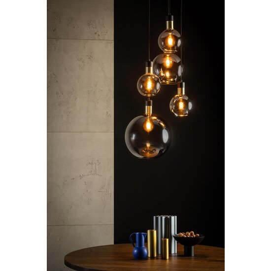 Lucide JULIUS - Pendant lamp - 5xE27 - Smoked