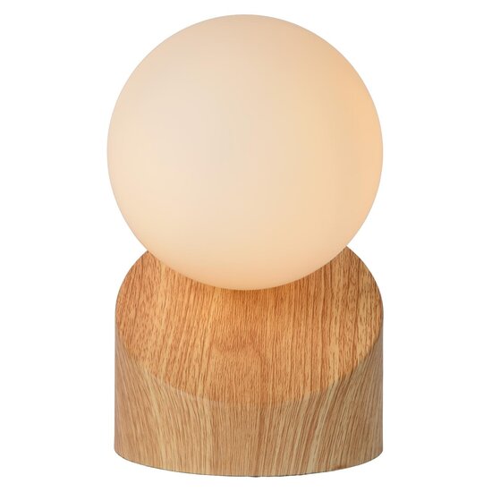 Lucide LEN - Tafellamp - Ø 10 cm - 1xG9 - Licht hout