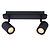 Lucide LENNERT - Ceiling spot Bathroom - LED Dimb. - GU10 - 2x5W 3000K - IP44 - Black