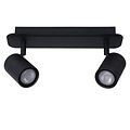Lucide LENNERT - Foco de techo Baño - LED Dim. - GU10 - 2x5W 3000K - IP44 - Negro