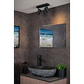 Lucide LENNERT - Foco de techo Baño - LED Dim. - GU10 - 2x5W 3000K - IP44 - Negro