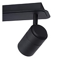 Lucide LENNERT - Foco de techo Baño - LED Dim. - GU10 - 2x5W 3000K - IP44 - Negro