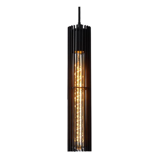 Lucide LIONEL - Pendant lamp - Ø 6.5 cm - 1xE27 - Black