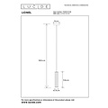 Lucide LIONEL - Pendant lamp - Ø 6.5 cm - 1xE27 - Black