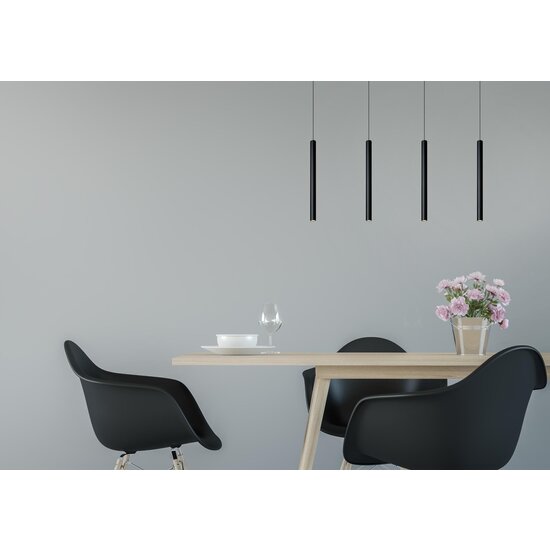 Lucide LORENZ - Lampe à suspension - LED Dim. - 4x4W 3000K - Noir