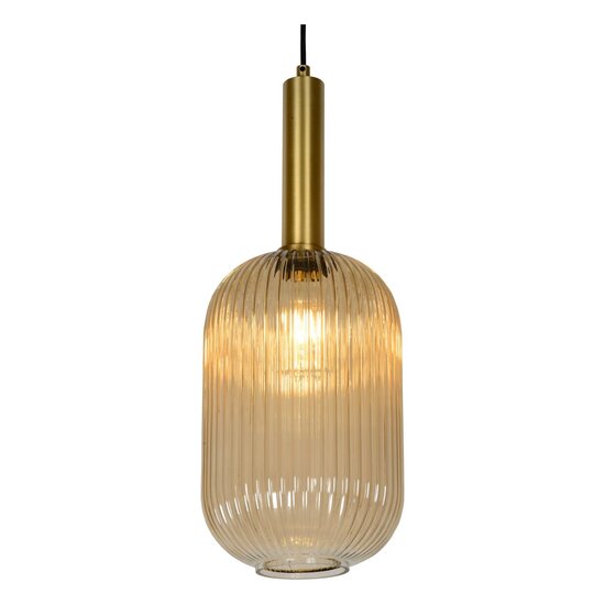 Lucide MALOTO - Pendant lamp - Ø 20 cm - 1xE27 - Amber