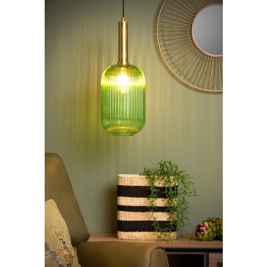 Lucide MALOTO - Hanglamp - Ø 20 cm - 1xE27 - Groen