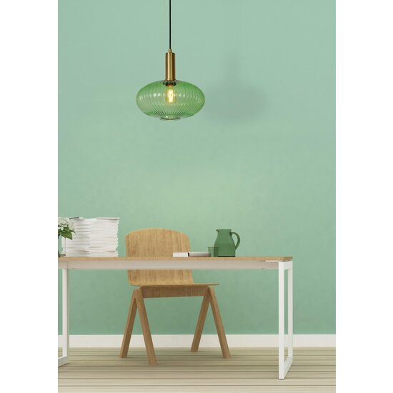 Lucide MALOTO - Lámpara colgante - Ø 30 cm - 1xE27 - Verde