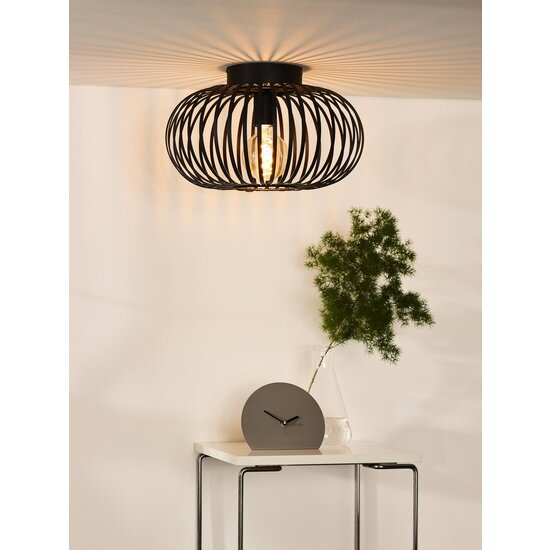 Lucide MANUELA - Ceiling lamp - Ø 39.5 cm - 1xE27 - Black