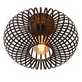 Lucide MANUELA - Lámpara de techo - Ø 39,5 cm - 1xE27 - Negro