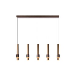 Lucide MARGARY - Hanging lamp - LED Dim. - 5x4.2W 2700K - Coffee