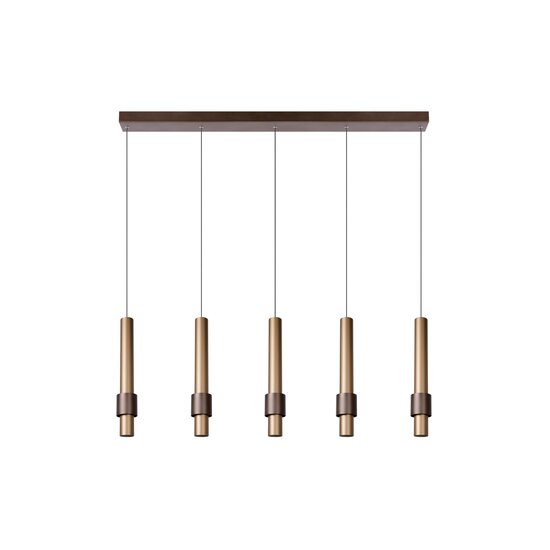 Lucide MARGARY - Lampe à suspension - LED Dim. - 5x4,2W 2700K - Café
