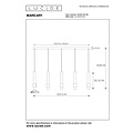 Lucide MARGARY - Hanging lamp - LED Dim. - 5x4.2W 2700K - Coffee