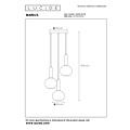 Lucide MARIUS - Pendant lamp - Ø 48.5 cm - 3xE27 - Black