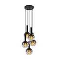 Lucide MARIUS - Lampe à suspension - Ø 55 cm - 5xE27 - Noir