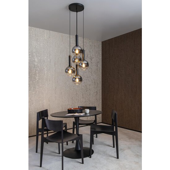 Lucide MARIUS - Hanglamp - Ø 55 cm - 5xE27 - Zwart