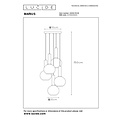 Lucide MARIUS - Lámpara colgante - Ø 55 cm - 5xE27 - Negro