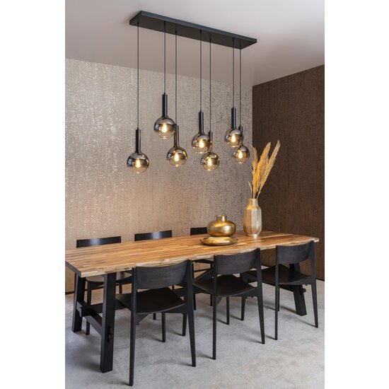 Lucide MARIUS - Pendant lamp - 7xE27 - Black