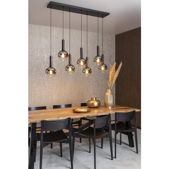 Lucide MARIUS - Pendant lamp - 7xE27 - Black