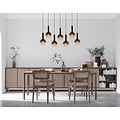 Lucide MARIUS - Pendant lamp - 7xE27 - Black