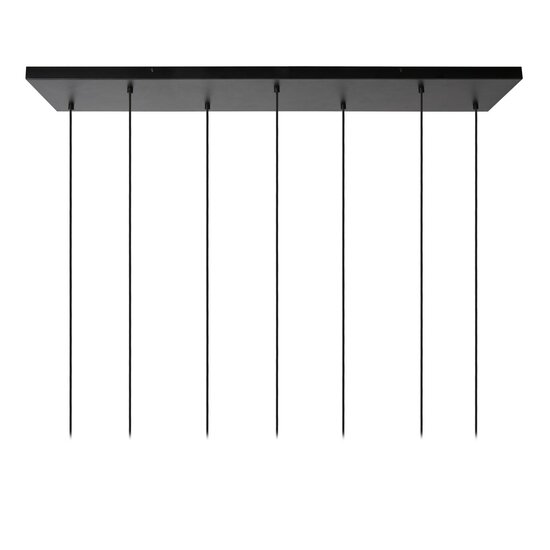 Lucide MARIUS - Pendant lamp - 7xE27 - Black