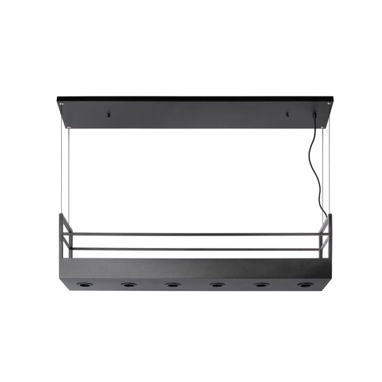 Lucide MIRAVELLE - Pendant lamp - 6xGU10 - Black