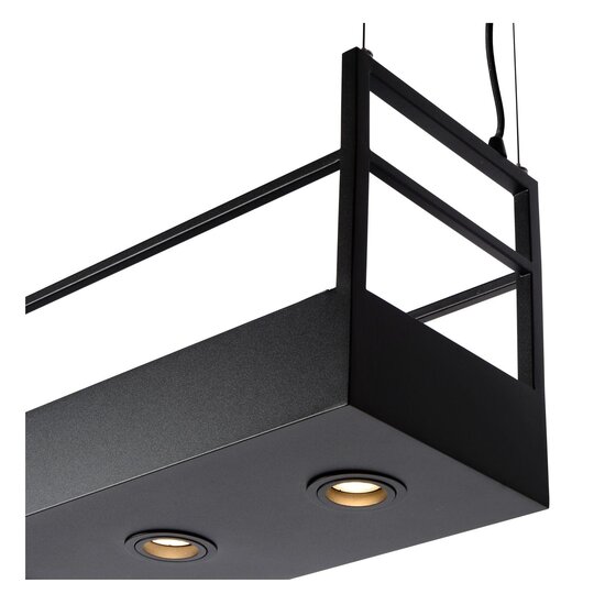 Lucide MIRAVELLE - Pendant lamp - 6xGU10 - Black