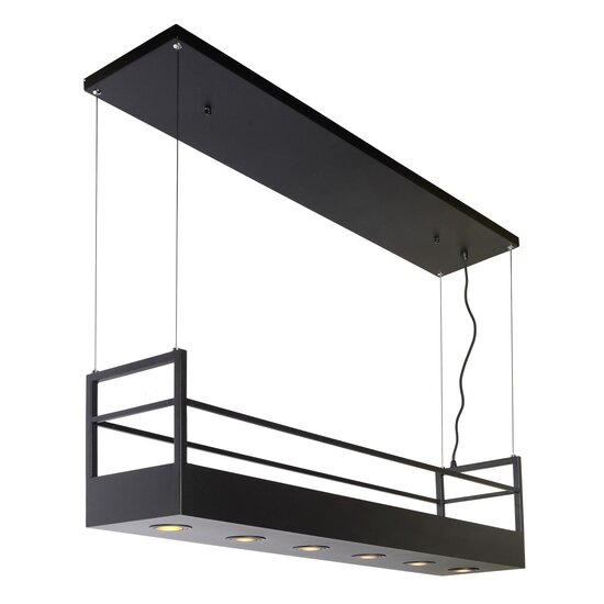 Lucide MIRAVELLE - Pendant lamp - 6xGU10 - Black