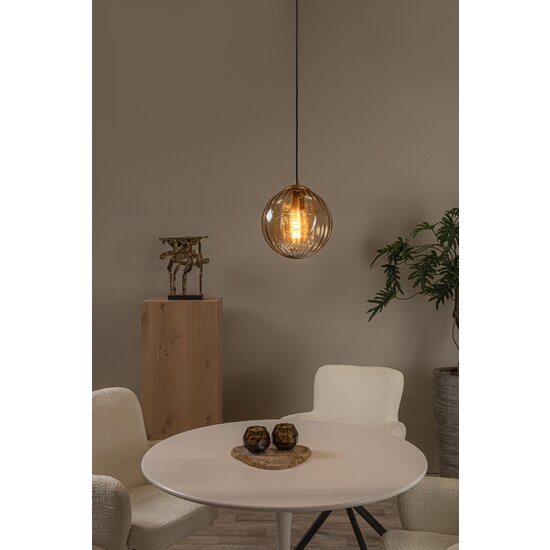 Lucide MONSARAZ - Hanging lamp - Ø 25 cm - 1xE27 - Amber