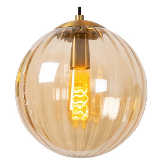 Lucide MONSARAZ - Hanging lamp - Ø 25 cm - 1xE27 - Amber