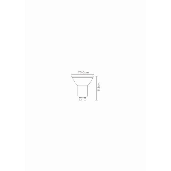 Lucide MR16 - Led lamp - Ø 5 cm - LED Dim to warm - GU10 - 1x5W 2200K/3000K - Zwart