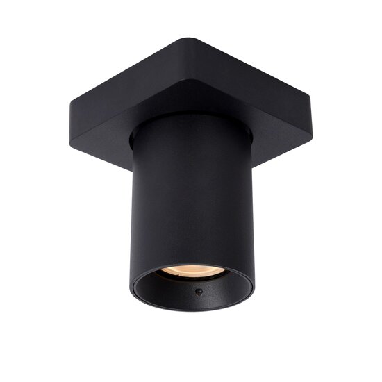 Lucide NIGEL - Plafondspot - LED Dim to warm - GU10 - 1x5W 2200K/3000K - Zwart