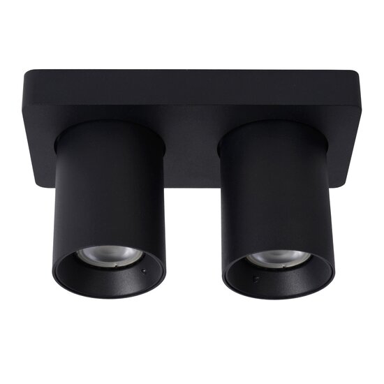 Lucide NIGEL - Spot de plafond - LED Dim to warm - GU10 - 2x5W 2200K/3000K - Noir