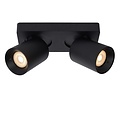 Lucide NIGEL - Spot de plafond - LED Dim to warm - GU10 - 2x5W 2200K/3000K - Noir