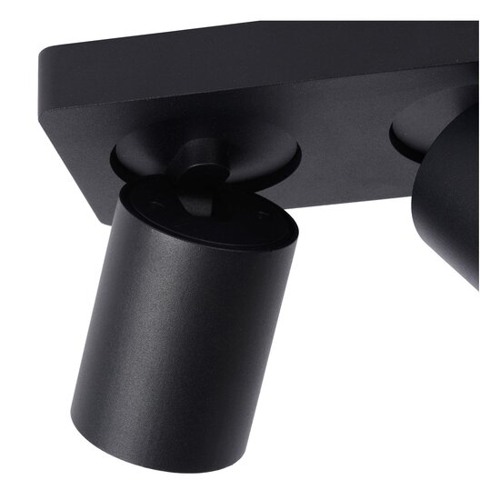 Lucide NIGEL - Spot de plafond - LED Dim to warm - GU10 - 2x5W 2200K/3000K - Noir