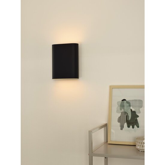 Lucide OVALIS - Lámpara de pared - 2xE14 - Negro
