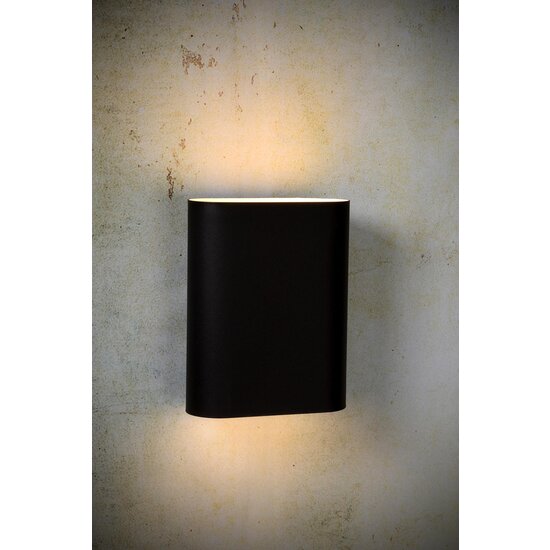 Lucide OVALIS - Wandlamp - 2xE14 - Zwart