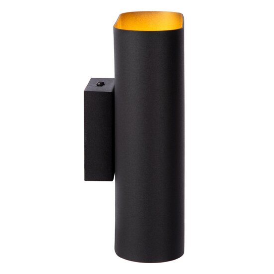 Lucide OVALIS - Wandlamp - 2xE14 - Zwart