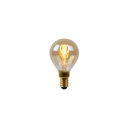 Lucide P45 - Lámpara de filamento - Ø 4,5 cm - Atenuación LED. - E14 - 1x3W 2200K - Ámbar