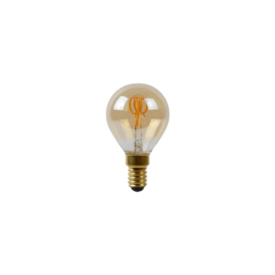 Lucide P45 - Filament lamp - Ø 4,5 cm - LED Dimb. - E14 - 1x3W 2200K - Amber