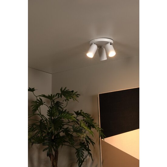 Lucide PUNCH - Plafondspot - Ø 21 cm - 3xGU10 - Wit