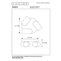 Lucide PUNCH - Plafondspot - Ø 21 cm - 3xGU10 - Wit