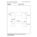 Lucide PUNCH - Foco de techo - 2xGU10 - Negro