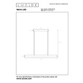 Suspension LED Lucide RAYA - Intensité variable - 1 x 36 W 2700 K - Noir